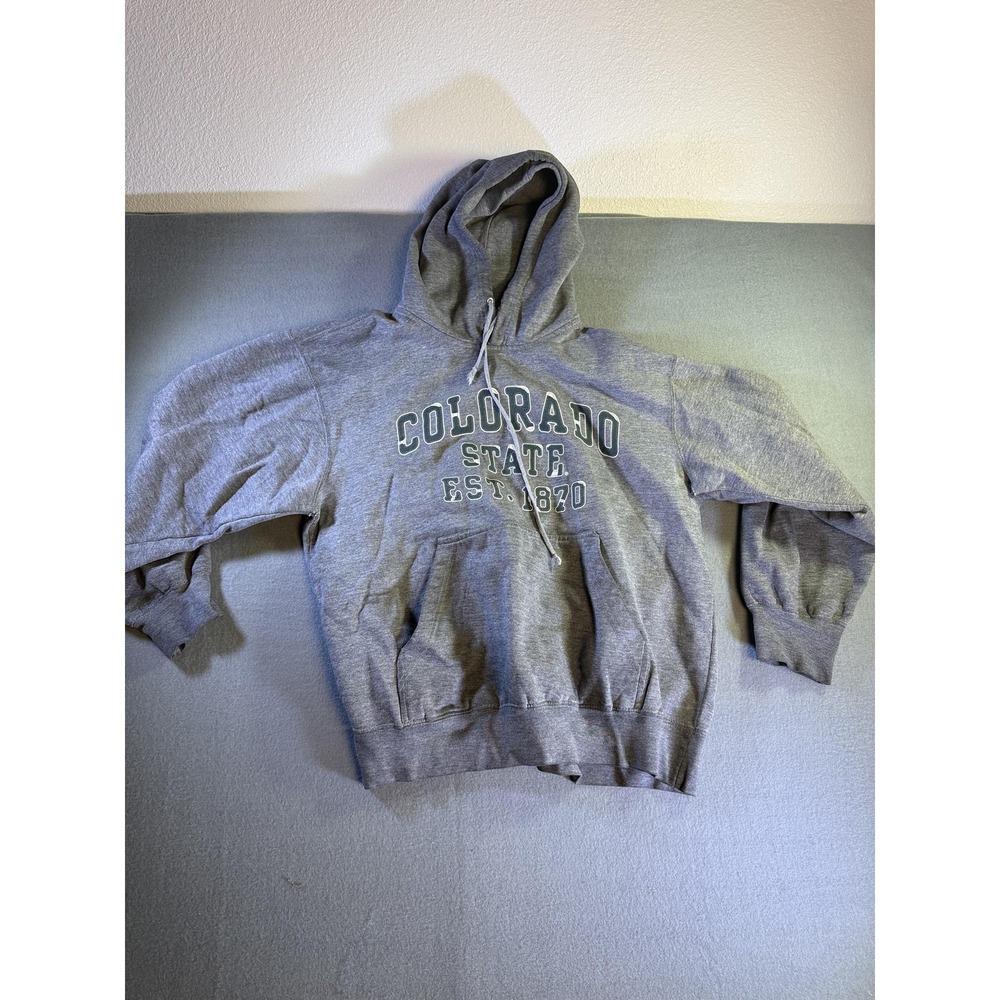 Colorado State Rams Hoodie Sweatshirt Mens Medium Gray NCAA Football MV Sport‎